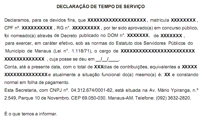 Declaração de Tempo de Serviço: como fazer?, modelo pronto 