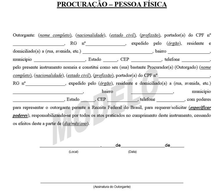 Exemplos E Modelos De Procuração Particular O Que é E Como Fazer Uma 2152